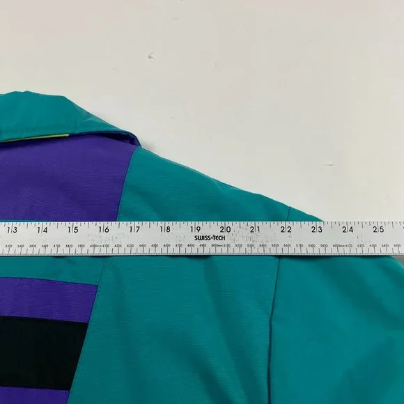 NWT 80s Vintage Rice Sportswear Action II Ski Jacket Mens 38 Color Block Green - Picture 12 of 16